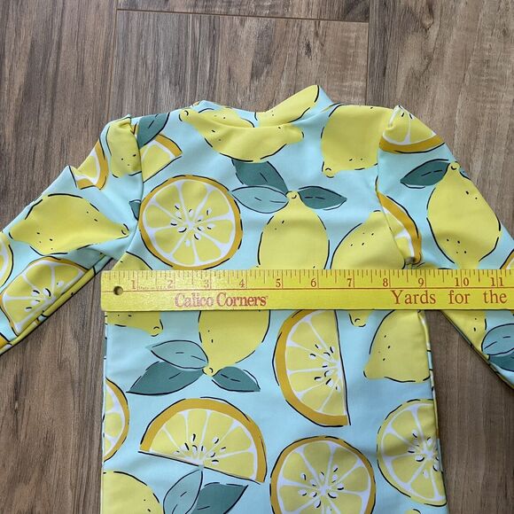 Just One You by Carters Infant Swimsuit 6 Months Long Sleeve Zipper Front Lemons - Picture 5 of 5
